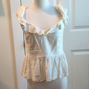 Elegant White Ruffle Top